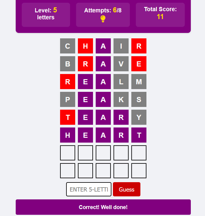 Expandle Game Board Example